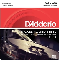 D'Addario J63 Banjostrenge .009 med Phosphor Bronze wound .020